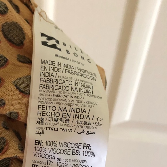 NWOT large billabong animal print pants - Picture 7 of 7